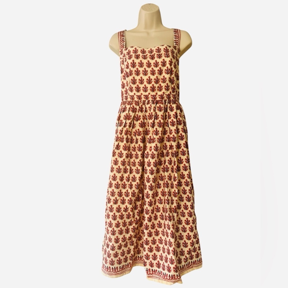 NWT J. Crew Embroidered apron dress in block print - Picture 6 of 8